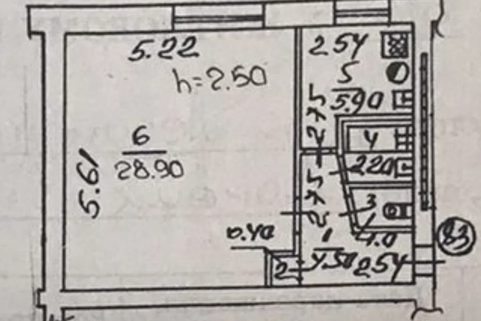 Продаётся 1-комнатная квартира, 42.9 м²