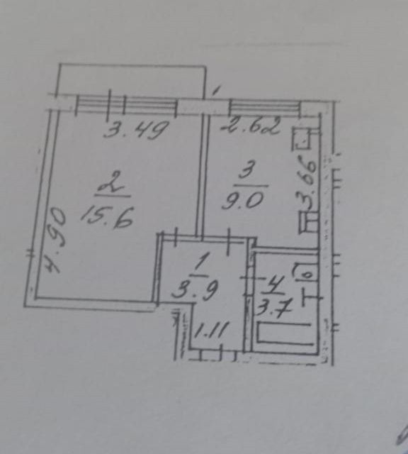 Продаётся 1-комнатная квартира, 32.2 м²