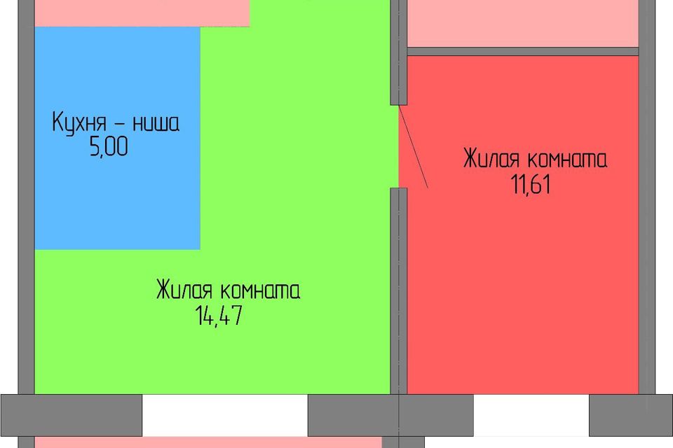 Продаётся 2-комнатная квартира, 56.1 м²