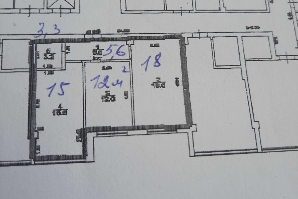 Продаётся 2-комнатная квартира, 55 м²