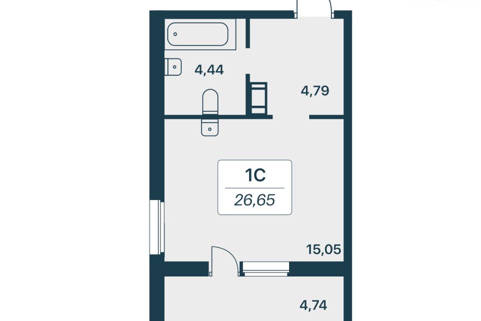 Продаётся студия, 24.4 м²