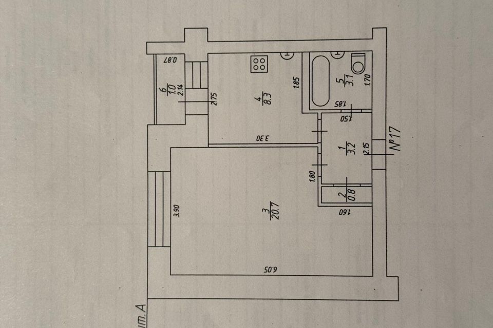 Продаётся 1-комнатная квартира, 36.1 м²