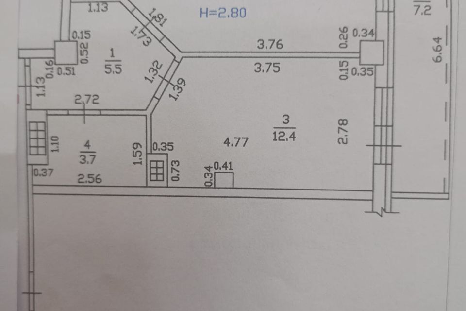 Продаётся 1-комнатная квартира, 42 м²