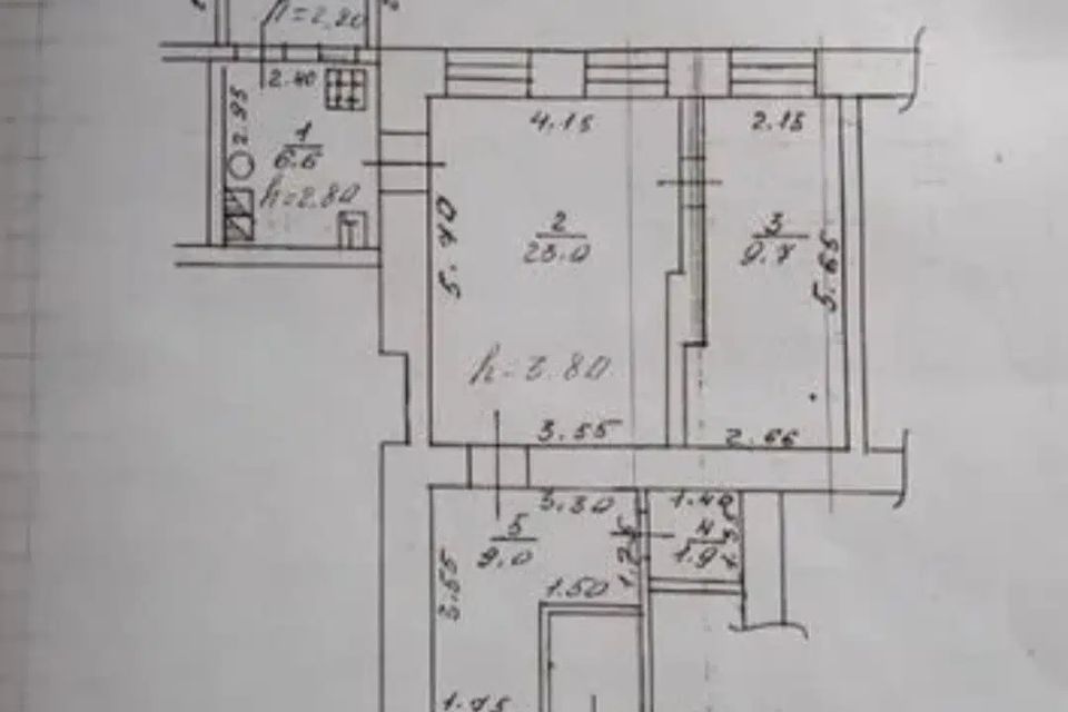Продаётся 3-комнатная квартира, 55 м²
