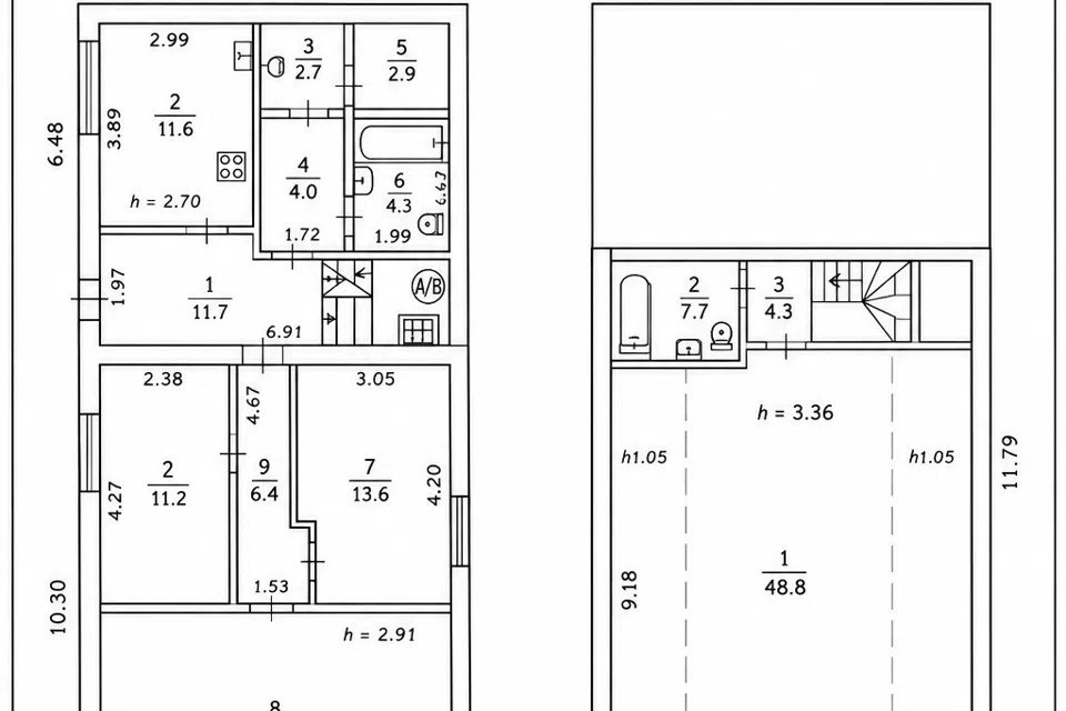 Продаётся 2-этажный дом, 170 м²