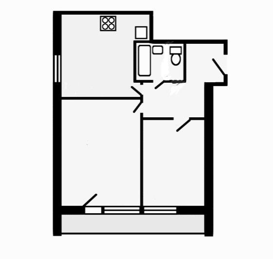 Продаётся 2-комнатная квартира, 51.2 м²