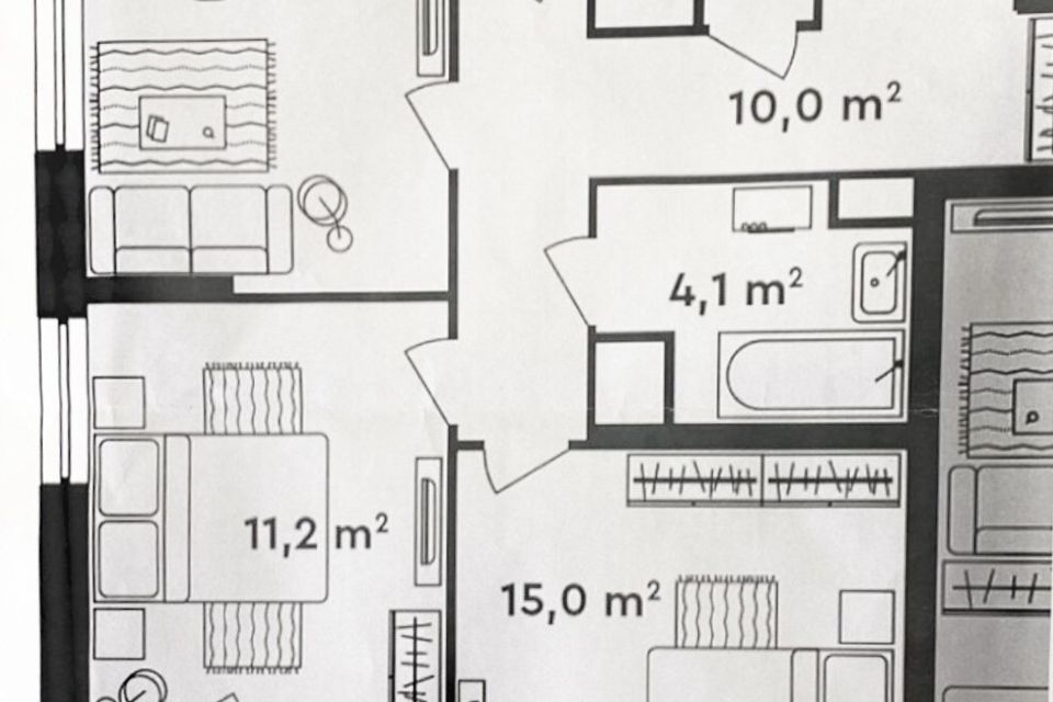 Продаётся 2-комнатная квартира, 63 м²