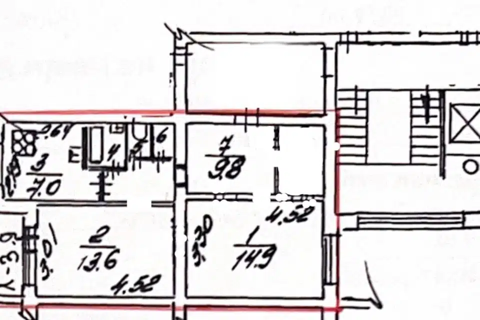 Продаётся 2-комнатная квартира, 51.8 м²