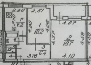 Сдаётся 2-комнатная квартира, 46.3 м²