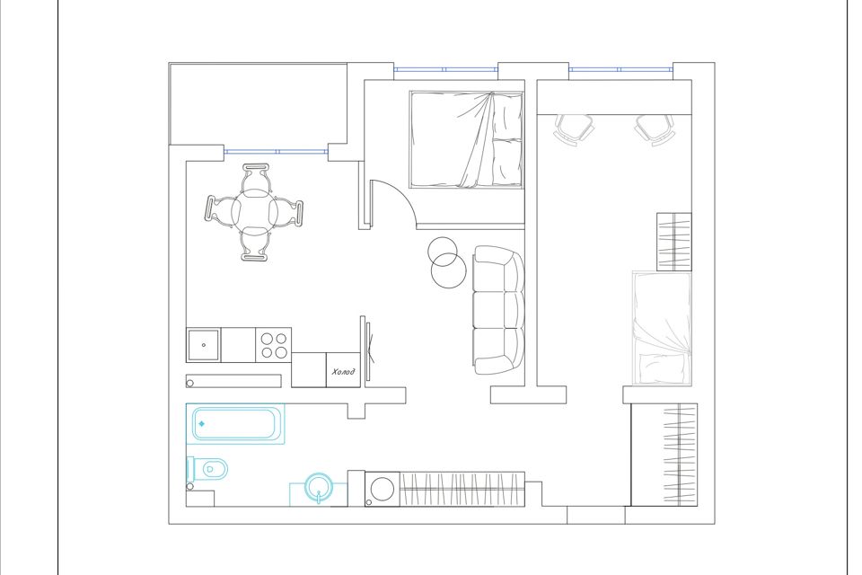 Продаётся 2-комнатная квартира, 59.9 м²