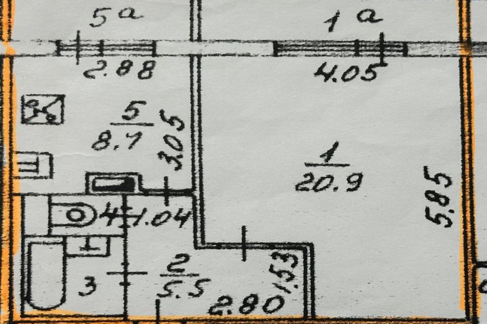 Продаётся 1-комнатная квартира, 39.1 м²