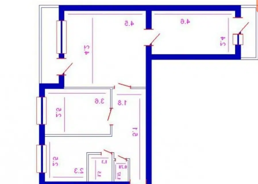 Продаётся 3-комнатная квартира, 57.2 м²