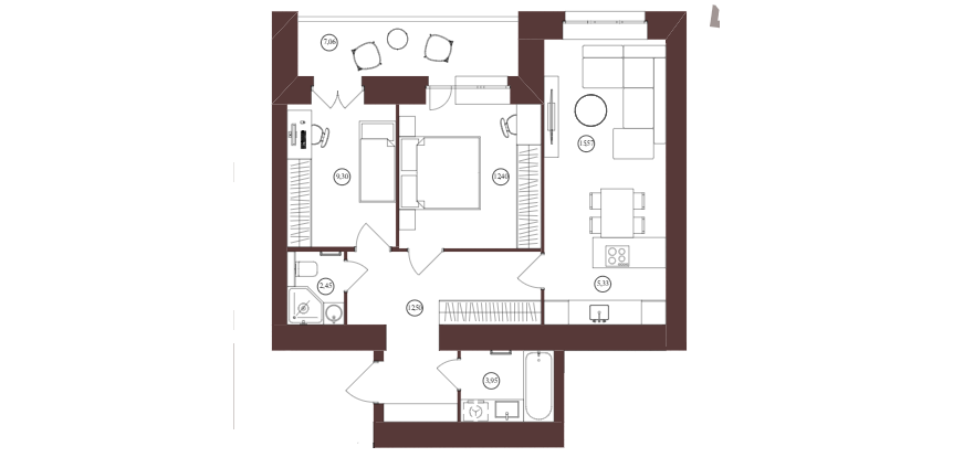 Продаётся 3-комнатная квартира, 68.5 м²