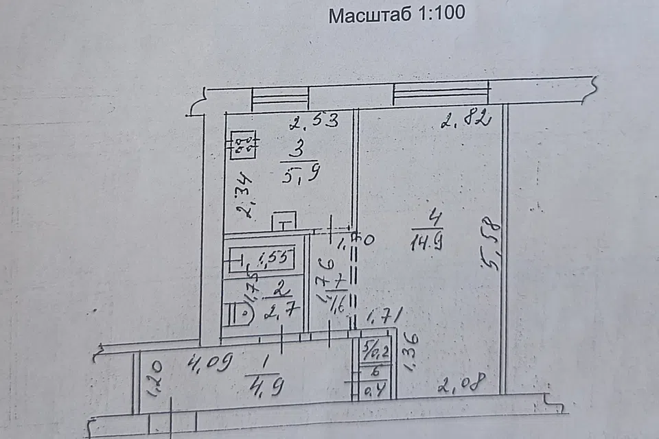 Продаётся 1-комнатная квартира, 32 м²