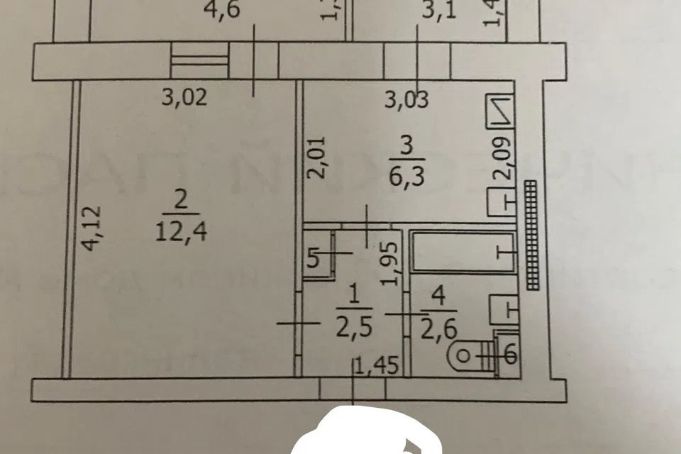 Продаётся комната в 1-комн. квартире, 32 м²