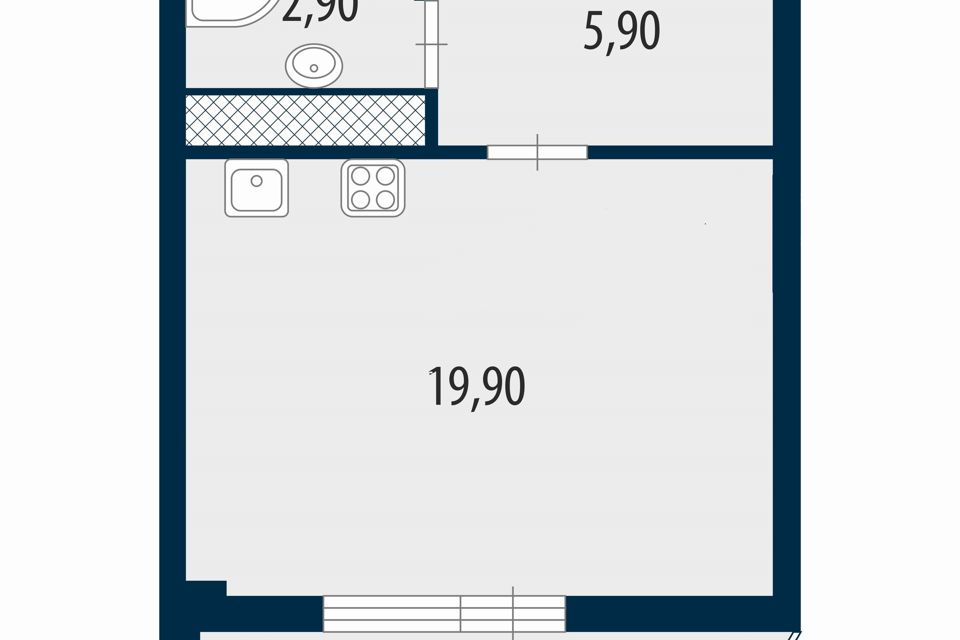 Продаётся студия, 29 м²