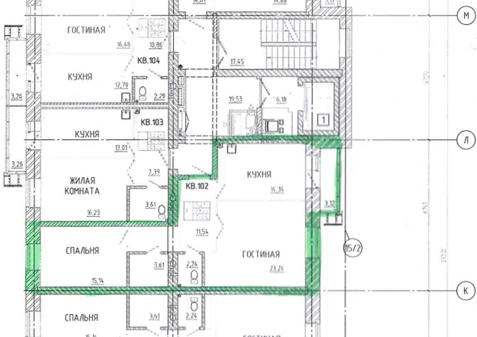 Продаётся 2-комнатная квартира, 70.1 м²