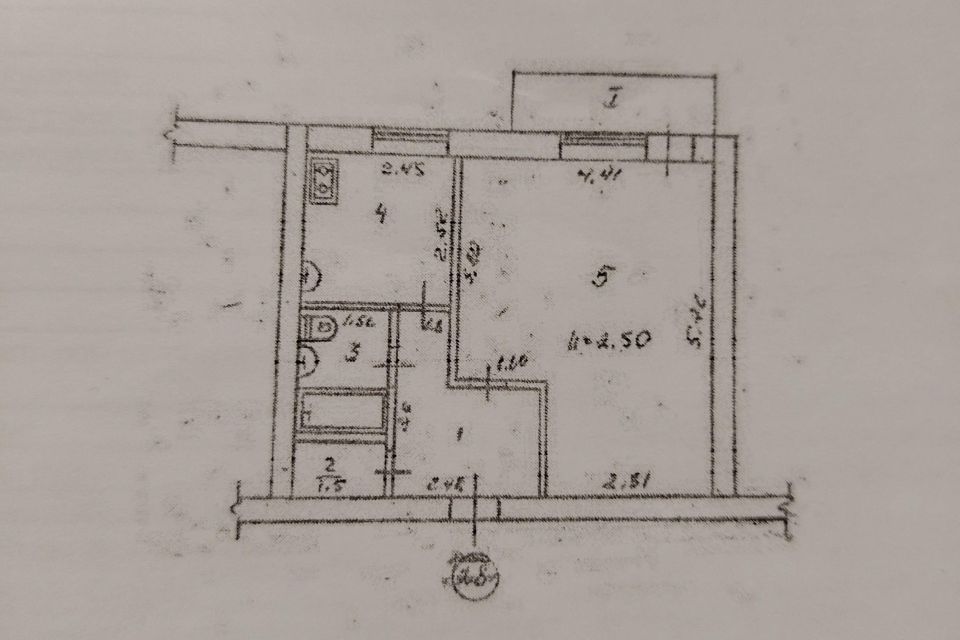 Продаётся 1-комнатная квартира, 38.4 м²