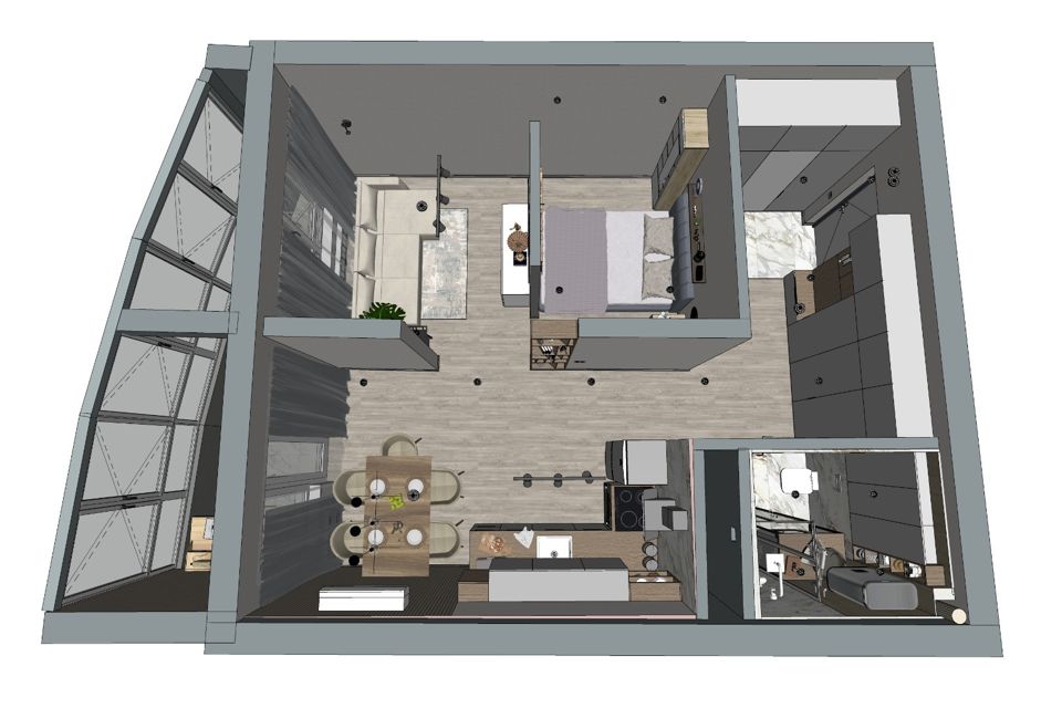 Продаётся 1-комнатная квартира, 42.7 м²