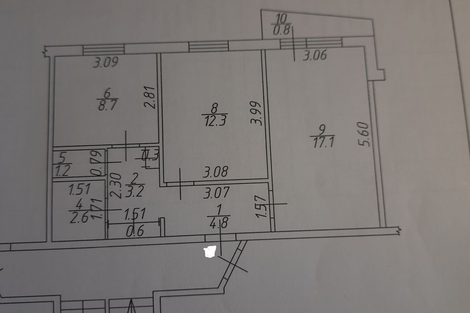 Продаётся 2-комнатная квартира, 50.8 м²