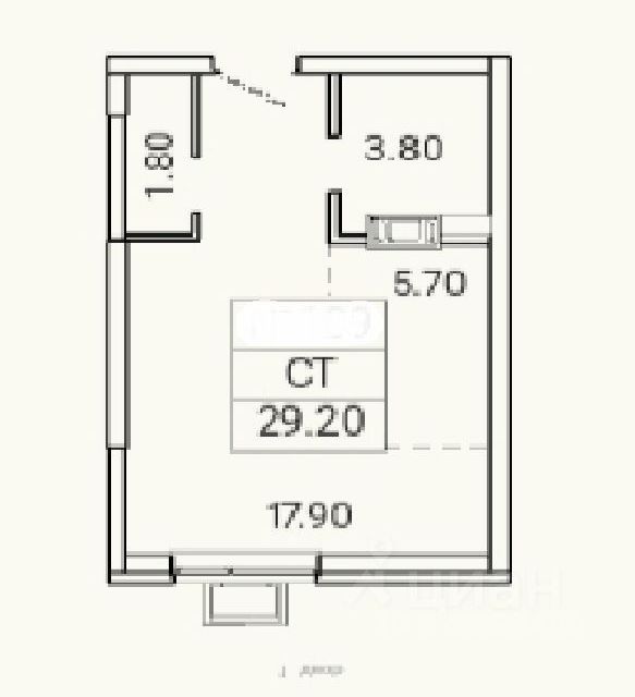 Продаётся студия, 29.2 м²