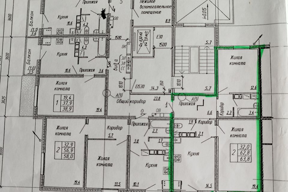 Продаётся 2-комнатная квартира, 63 м²