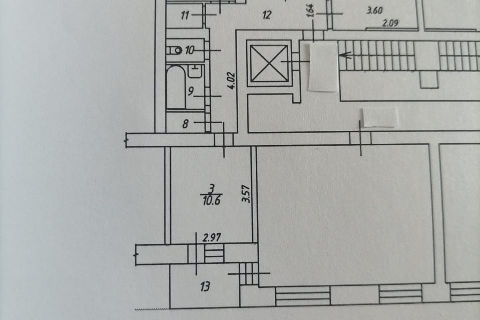 Продаётся 3-комнатная квартира, 69.8 м²