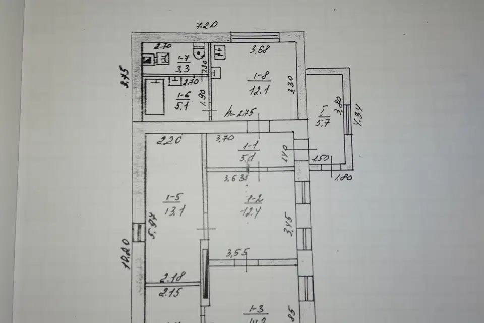 Продаётся 1-этажный дом, 72 м²