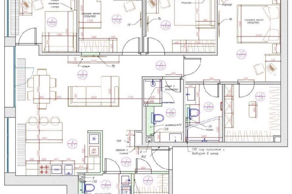 Продаётся 4-комнатная квартира, 117.2 м²