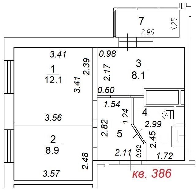 Продаётся 2-комнатная квартира, 40.3 м²