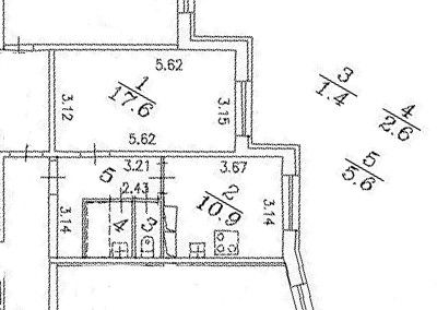 Продаётся 1-комнатная квартира, 38.1 м²