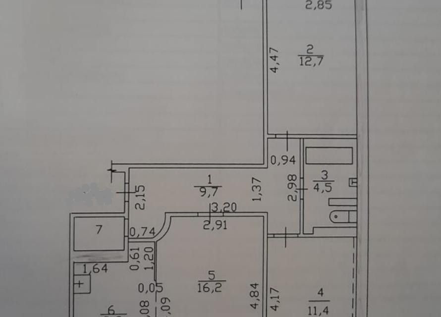 Продаётся 3-комнатная квартира, 65 м²