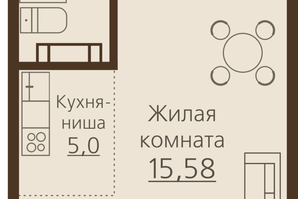 Продаётся студия, 24.1 м²