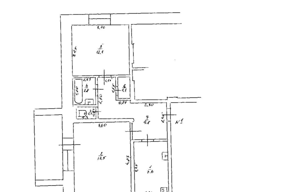 Продаётся 2-комнатная квартира, 52 м²