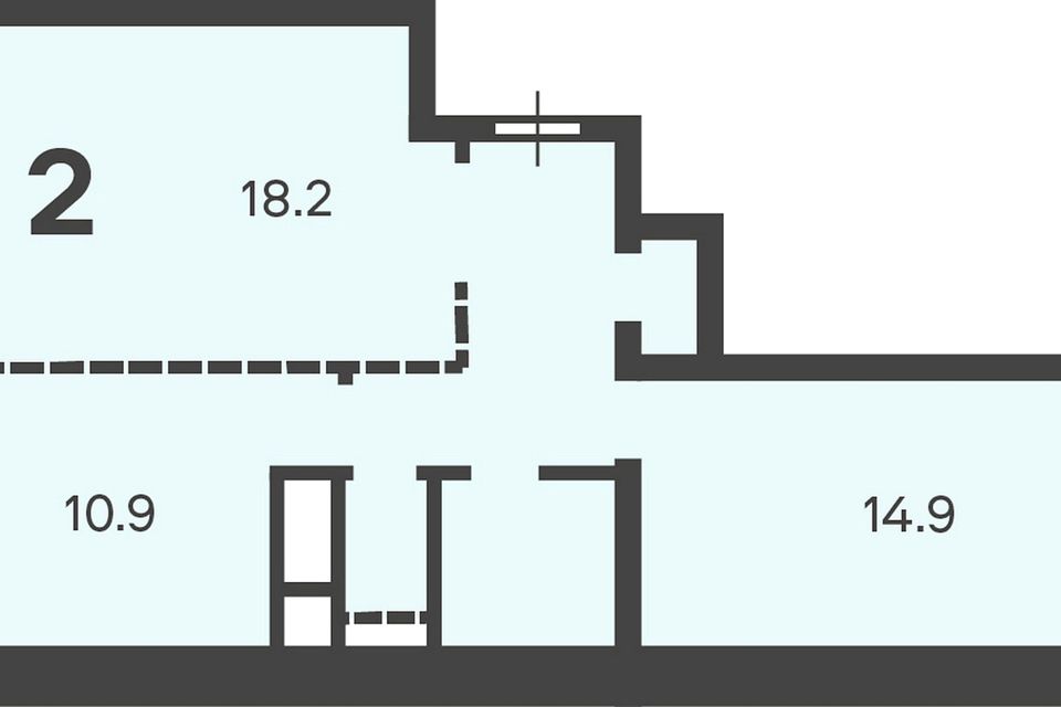 Продаётся 2-комнатная квартира, 55.9 м²