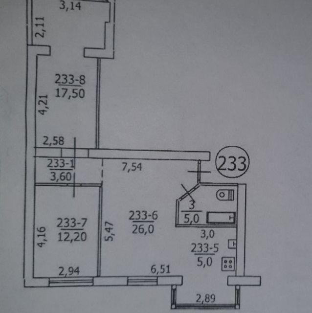 Продаётся 3-комнатная квартира, 70 м²