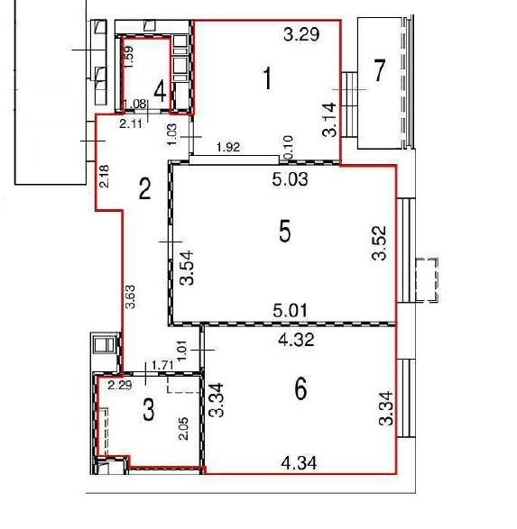 Продаётся 2-комнатная квартира, 58.7 м²