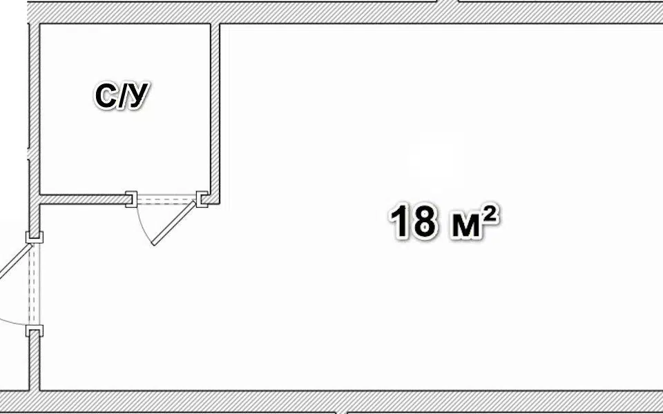 Продаётся студия, 18 м²