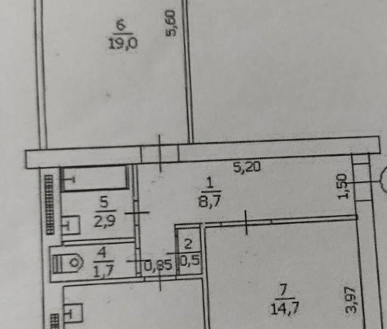 Продаётся 2-комнатная квартира, 57 м²