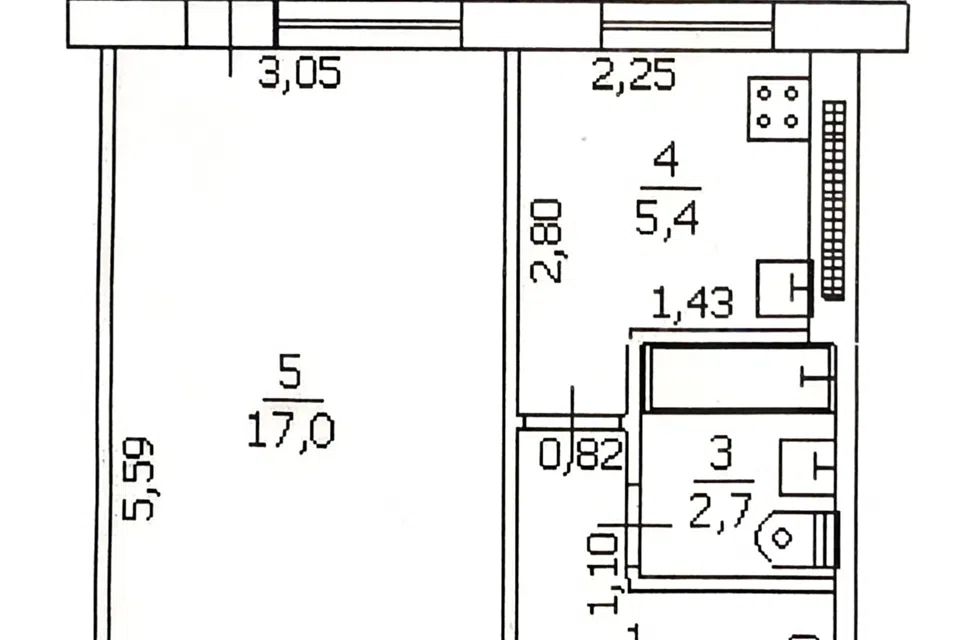 Продаётся 1-комнатная квартира, 32 м²