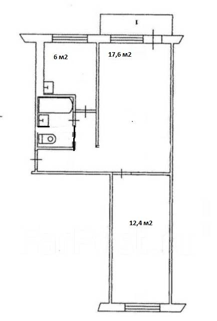Продаётся 2-комнатная квартира, 45.1 м²