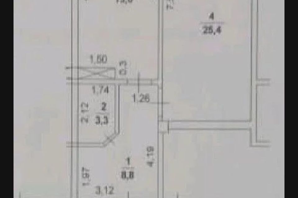 Продаётся 1-комнатная квартира, 52 м²