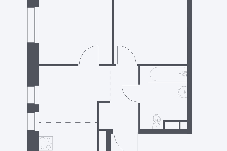 Продаётся 2-комнатная квартира, 41.6 м²