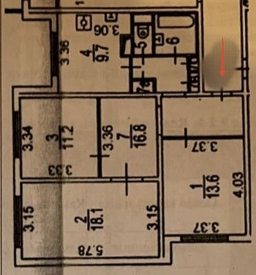 Продаётся 3-комнатная квартира, 75 м²