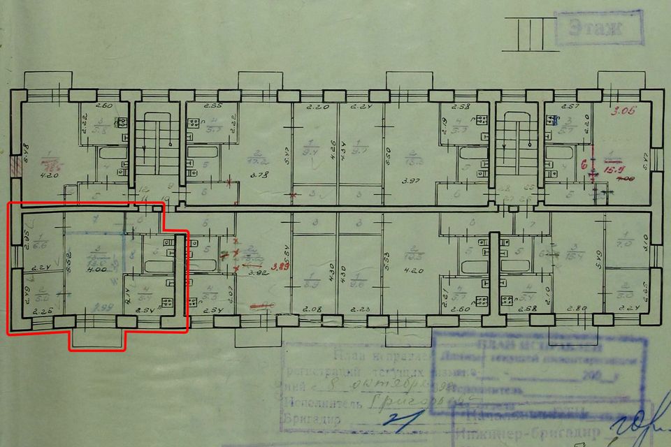 Продаётся 3-комнатная квартира, 41 м²