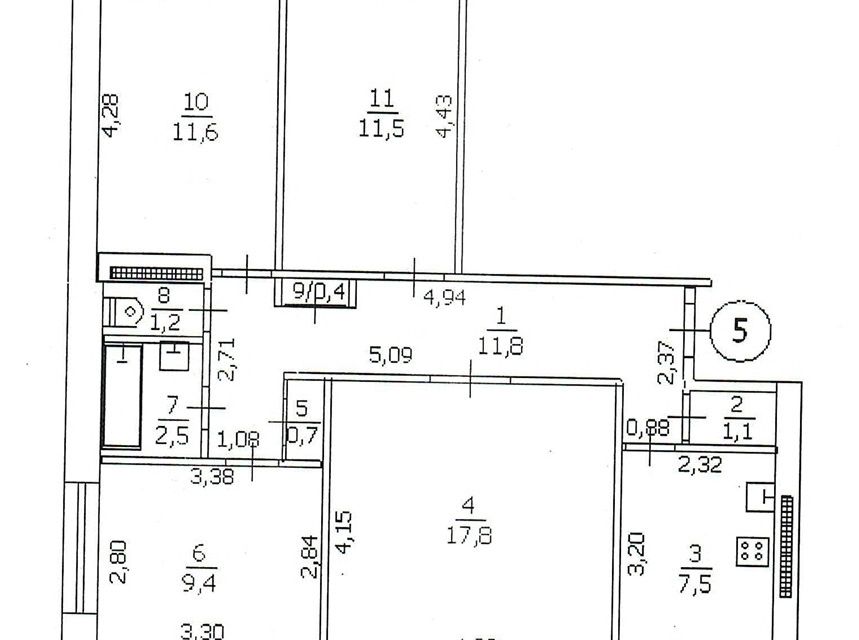 Продаётся 4-комнатная квартира, 84 м²