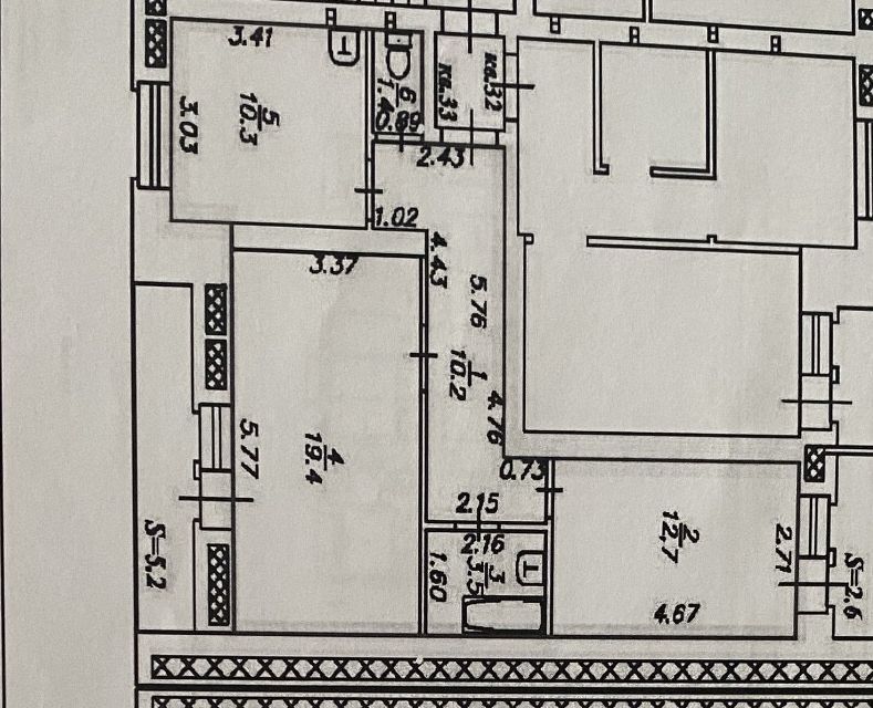Продаётся 2-комнатная квартира, 57.5 м²