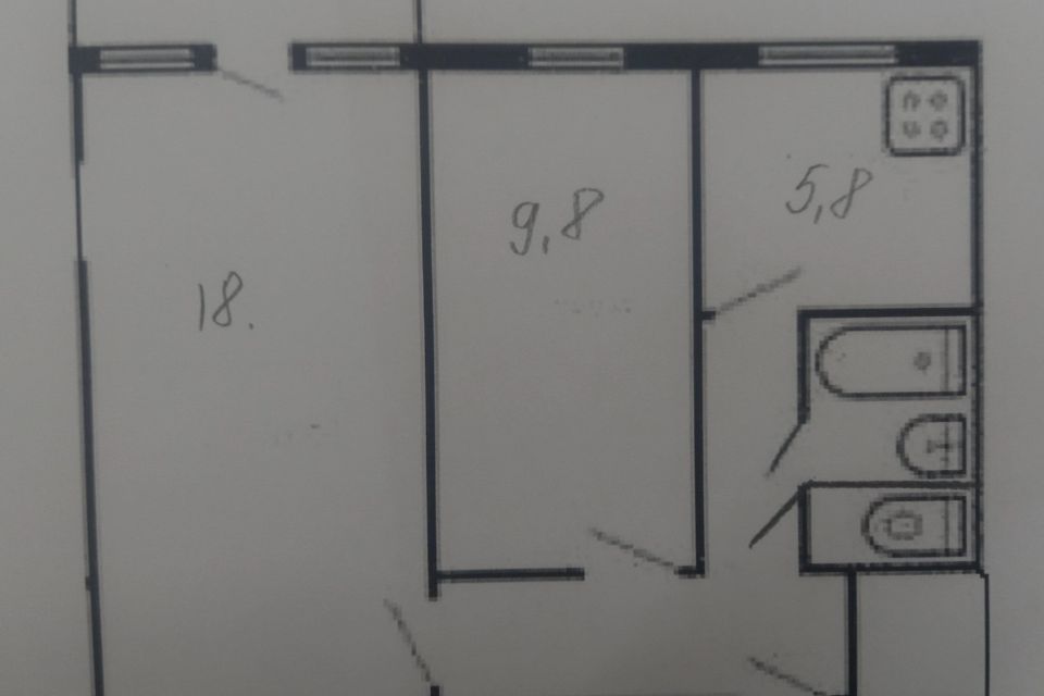 Продаётся 2-комнатная квартира, 43.9 м²
