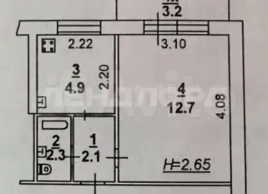 Продаётся 1-комнатная квартира, 22 м²