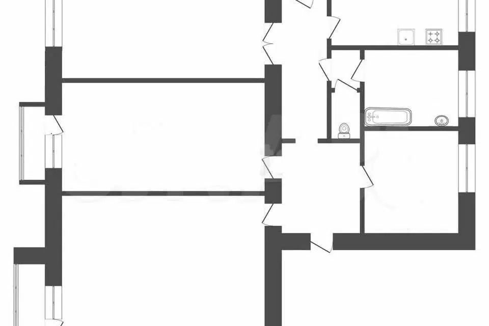 Продаётся 4-комнатная квартира, 81.8 м²